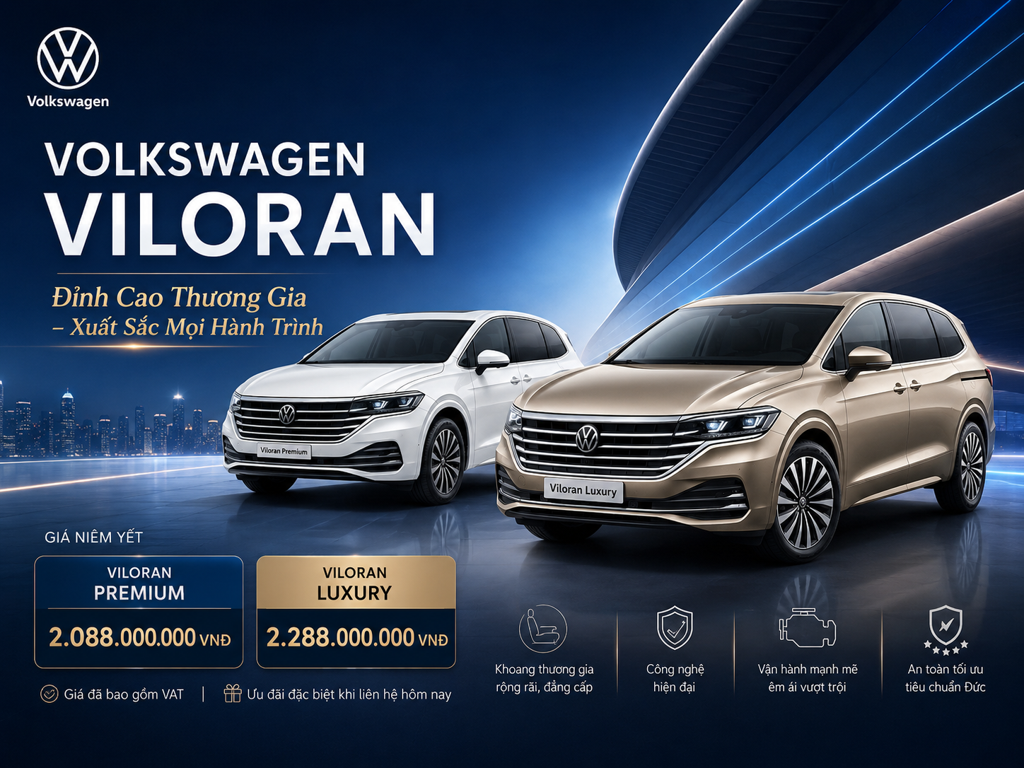 Giá xe Volkswagen Viloran 2026