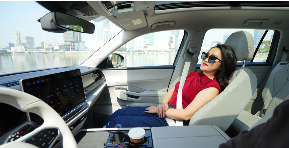 Ghế Queen Seat trên Volkswagen Teramont Pro 2026 với chức năng massage, sưởi và làm mát