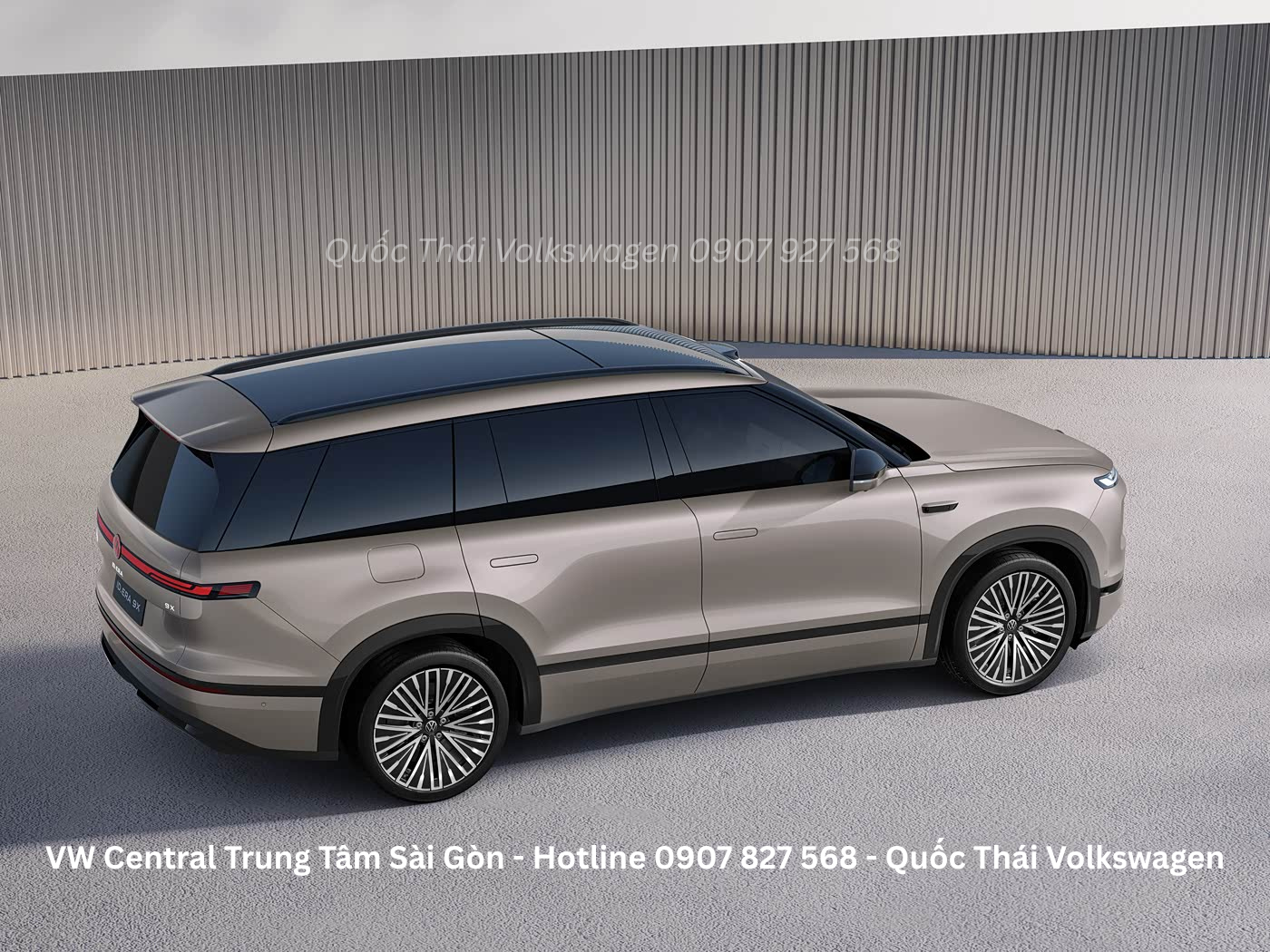 Đuôi xe Volkswagen ID. Era 9X góc 3/4 phía sau